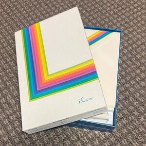 Vintage Eaton Vibrant Striped Stationary - Vibrato (1 of 2 sets available)